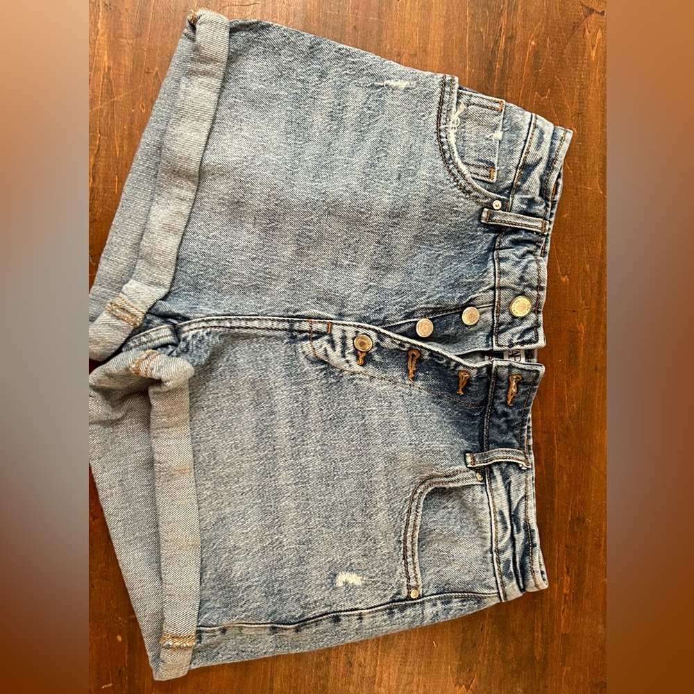 Zara Button Up Denim Shorts US Size 2